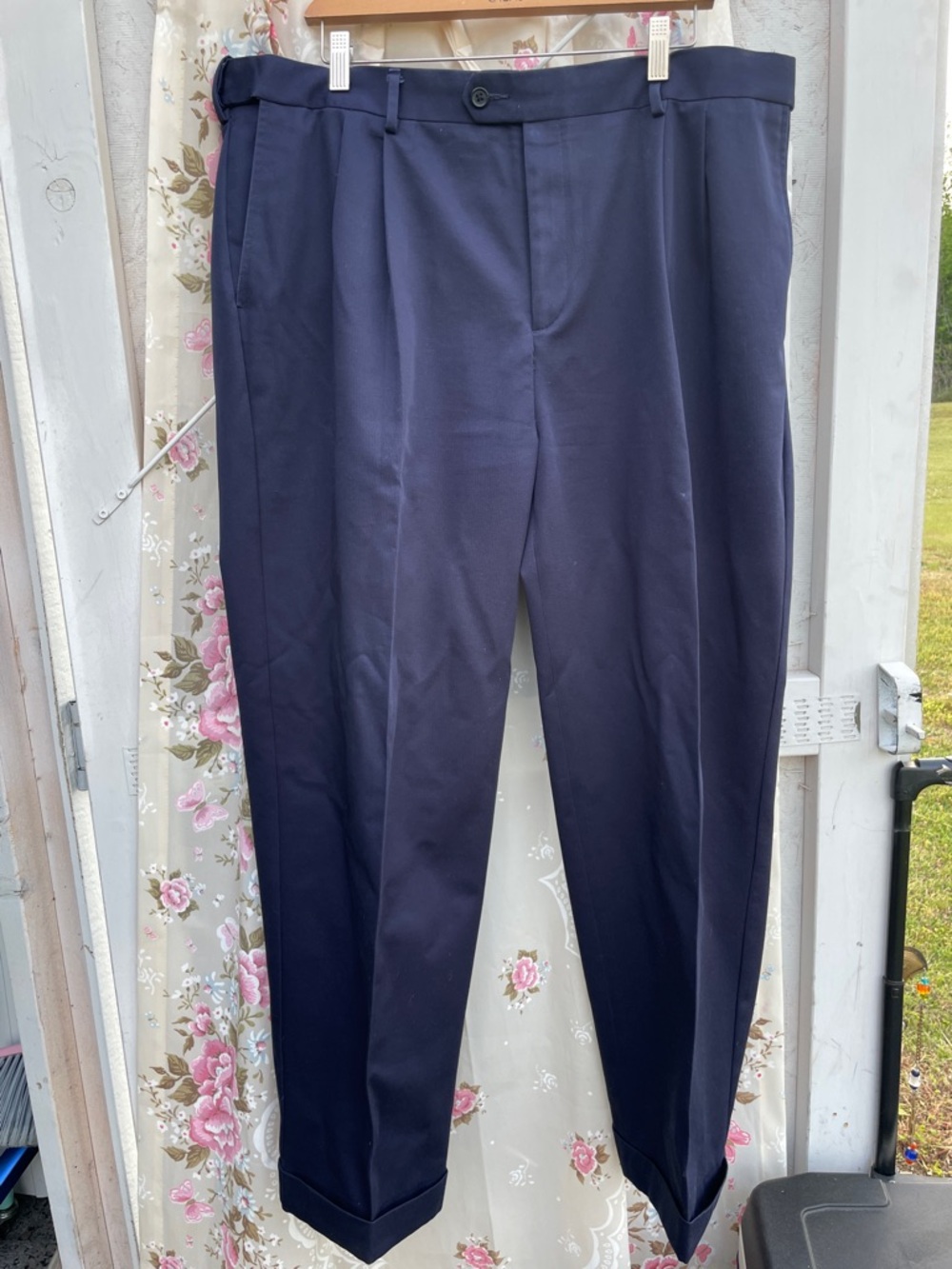 croft & barrow Men's Navy Flat-Front Dress Pants